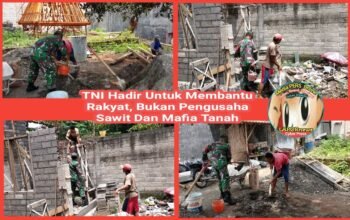 Rumah Warga Kurang Mampu Dibantu Renovasi Babinsa Sumberjo Melalui Program RTLH