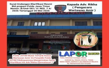 POLDA JATIM Tertarik ? Bidropamnya Mengirimkan Surat Klarifikasi Ke Pengacara Wartawan Amir ?