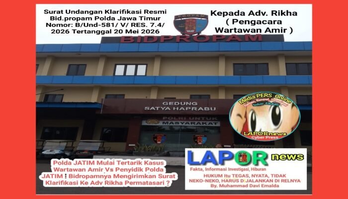 POLDA JATIM Tertarik ? Bidropamnya Mengirimkan Surat Klarifikasi Ke Pengacara Wartawan Amir ?