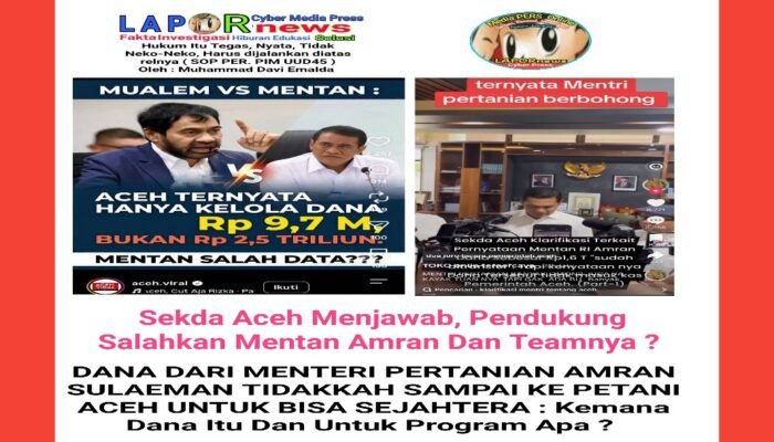 MENTAN AMRAN ATAU PEMDA ACEH YANG BERBOHONG ?