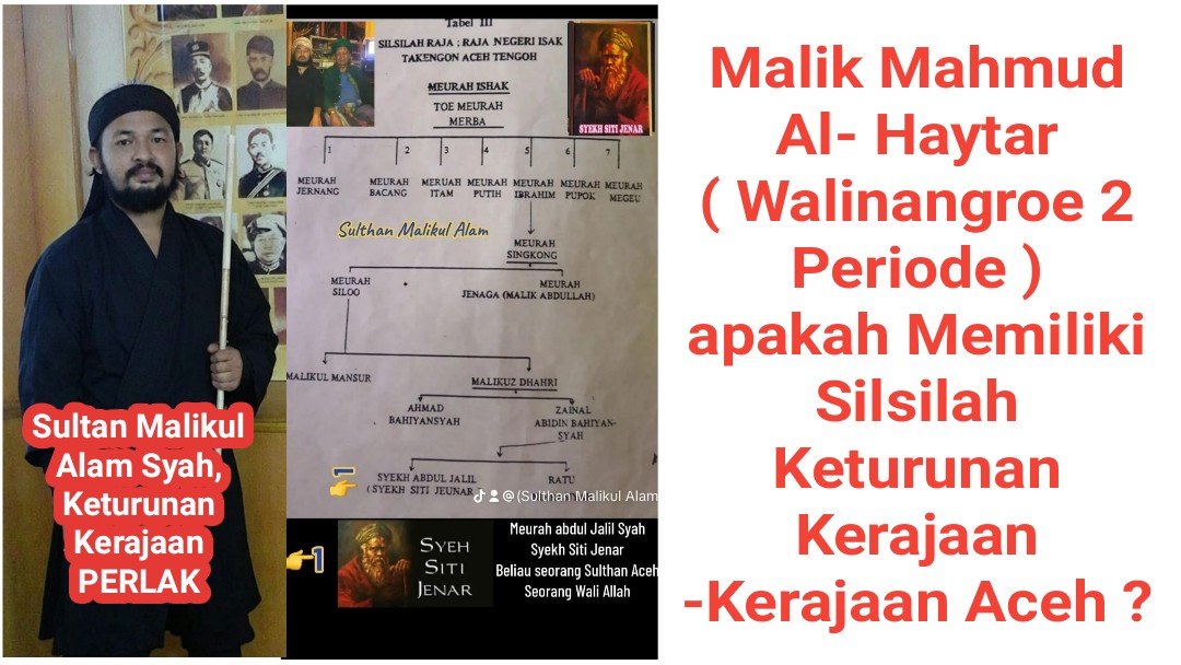 Sultan Malikul Alam Syah Dan Silsilahnya